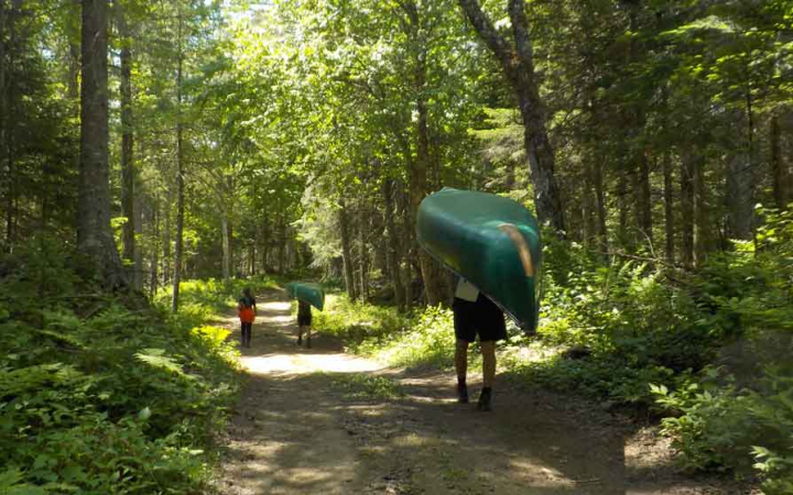 canoeing camp for teens in maine